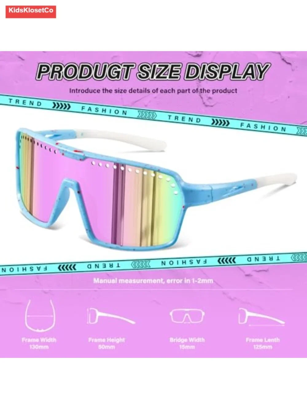 Polarized Kids Sunglasses Youth Baseball Sun Glasses for Sports
